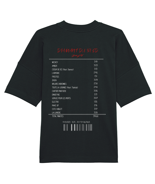 T-SHIRT OVERSIZE RECEIPT ZOLA - Vue 2
