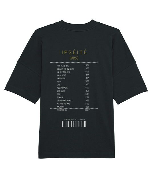 T-SHIRT OVERSIZE RECEIPT DAMSO - Vue 2