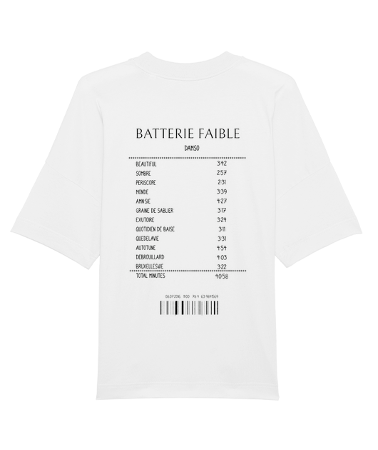 T-SHIRT OVERSIZE RECEIPT DAMSO - Vue 2