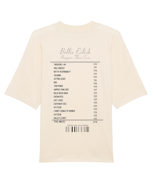 T-SHIRT OVERSIZE RECEIPT BILLIE EILISH - Vue 2
