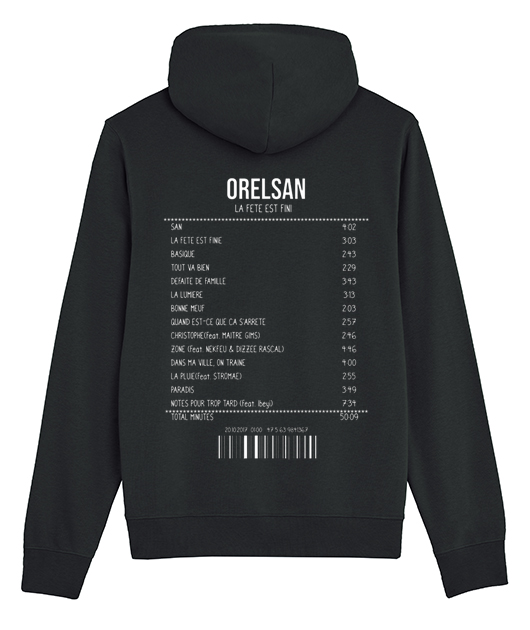 SWEATSHIRT RECEIPT ORELSAN (LA FÊTE EST FINI) - Vue 2