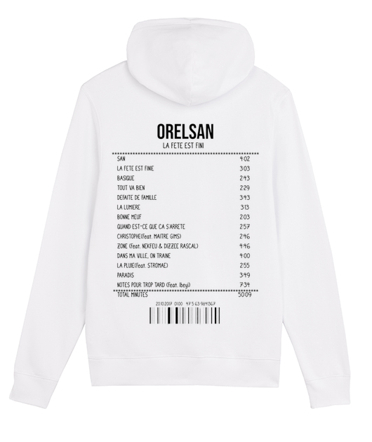 SWEATSHIRT RECEIPT ORELSAN (LA FÊTE EST FINI) - Vue 2