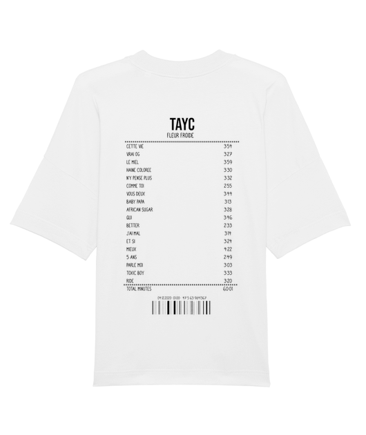 T-SHIRT OVERSIZE RECEIPT TAYC (FLEUR FROIDE) - Vue 2