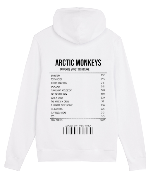 SWEATSHIRT RECEIPT ARTIC MONKEYS (FAVOURITE WORST NIGHTAMRE) - Vue 2
