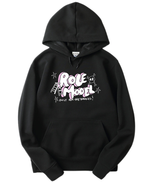 role model black unisex hoodie - Vue 1