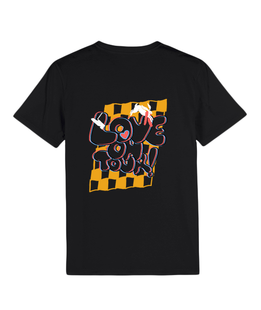 love on tour unisex black tee - Vue 2